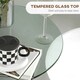 image 5 of HOMCOM Round Bar Table for 2 People, High Pub Table with Glass Top