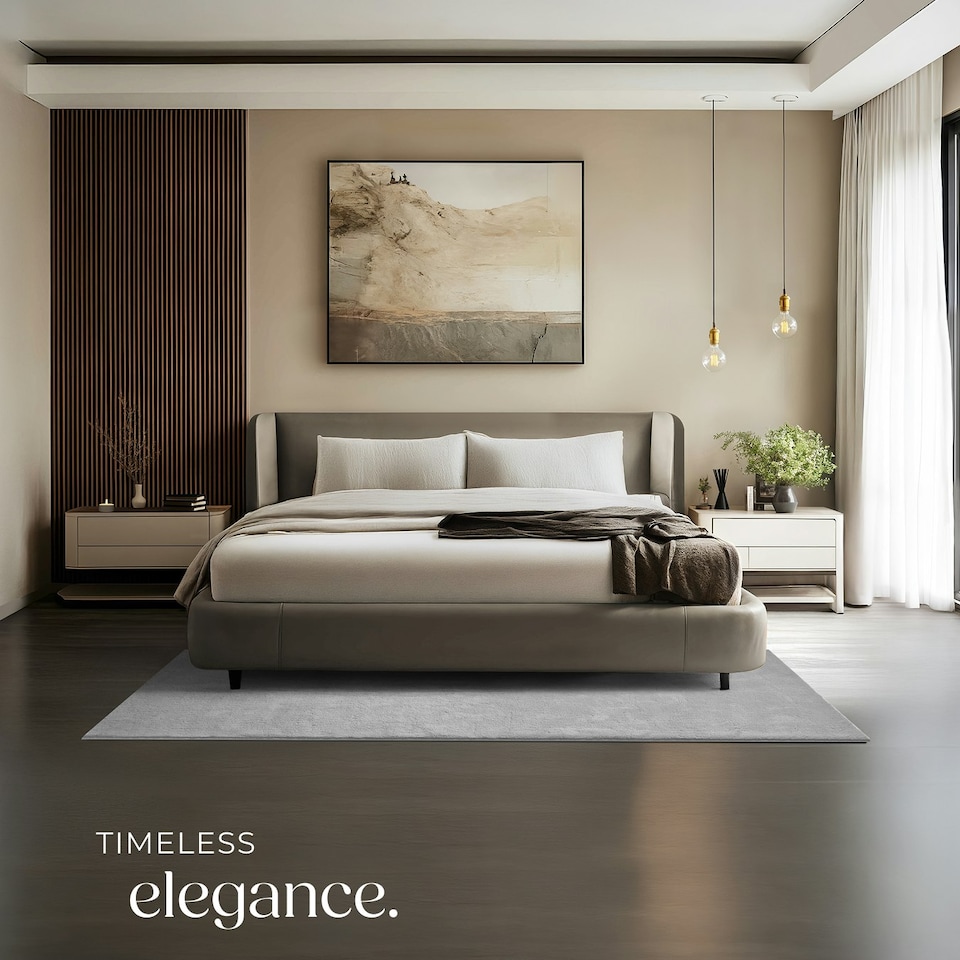 image 1 of Rug Zonelle - short pile and ultra-soft, rectangular or round Grey | Grey | 140 x 200 cm