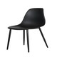 image 2 of Core Products Pair of Aspen Black Curve Chairs - Black Metal Legs Black
