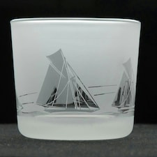 Animo Glass Engraved Votive Tealight Holder All At Sea