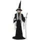 image 1 of Outsunny Voice Activated Halloween Animatronics Standing Witch, Black