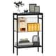 image 1 of HOMCOM Side Table with Storage, Small Table for Living Room, Bedroom Black