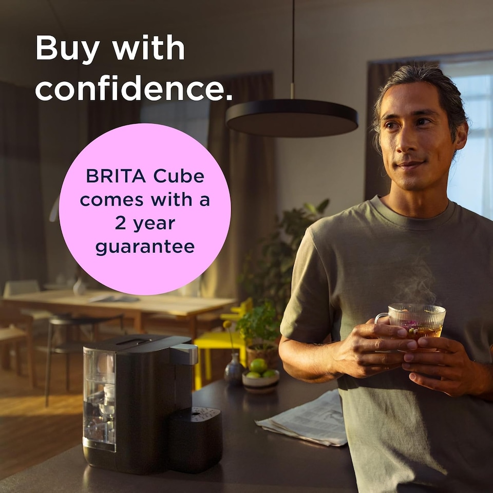 image 1 of BRITA Cube Ambient & Hot Water Dispenser Black (4.0 L)