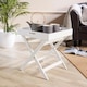 image 2 of Folding Butlers Side Table Portable Wooden Food Serving Tray | White