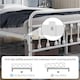 image 5 of Yaheetech 5ft King Vintage Iron Platform Bed with High Headboard White