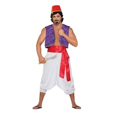 Bristol Novelty Mens Desert Prince Genie Costume Vest - Purple - One Size Purple | One Size
