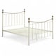 image 8 of Hampstead Traditional Style Metal Bed Frame | White | White & Brass | King