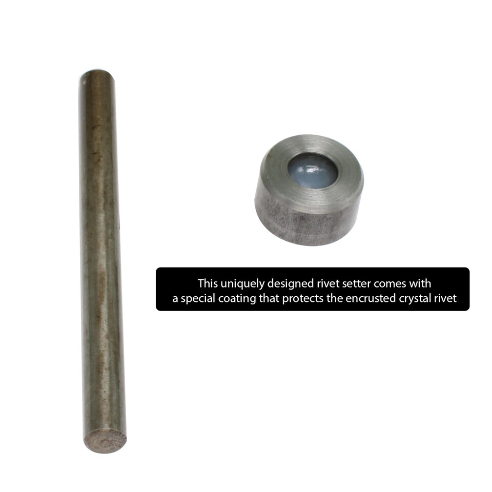 image 1 of 8mm Diamante Rivet Fixing Tool Kit for Leathercraft & DIY Projects