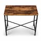 image 4 of 80cm Heavy Duty Industrial Writing Computer Desk Home Office Worktop Table | Brown