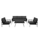 image 1 of Aluminium 4 Piece Sofa Set - Anthracite Grey
