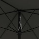 image 9 of Outsunny 2 x 3m Garden Parasol Umbrella, Rectangular Outdoor Market Umbrella Sun Shade with Crank  Push Button Tilt, 6 Ribs, Aluminium Pole, Dark Grey