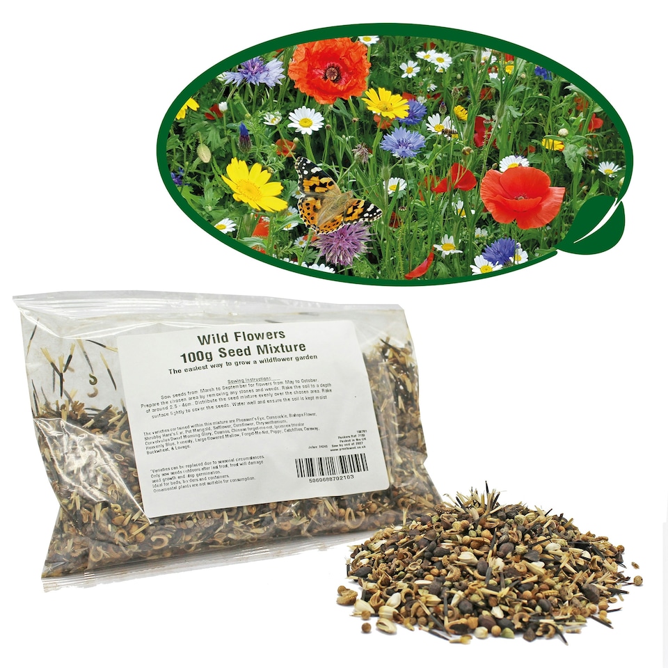 image 1 of Pronto Seed Pure Wildflower Seed Mix 100g, Covers 100m²