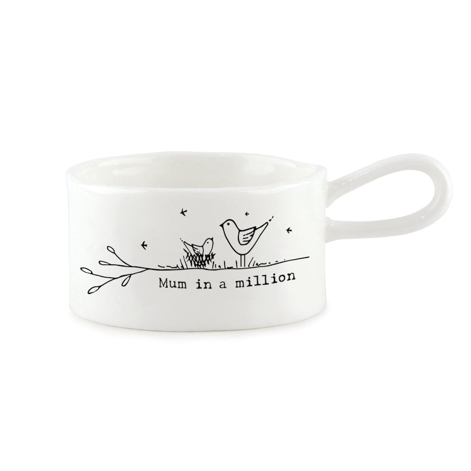 image 1 of East of India Mum in a Million Porcelain Tea Light Holder