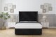image 2 of Sloomy Devonshire Black Naples Divan Bed Base 2 Drawers Foot-End With 54 Inch Wingback Headboard | Black | Black | Super King | 1