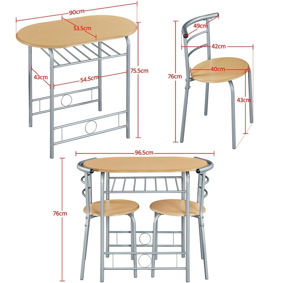 image 1 of Yaheetech Modern Round Dining Table Set