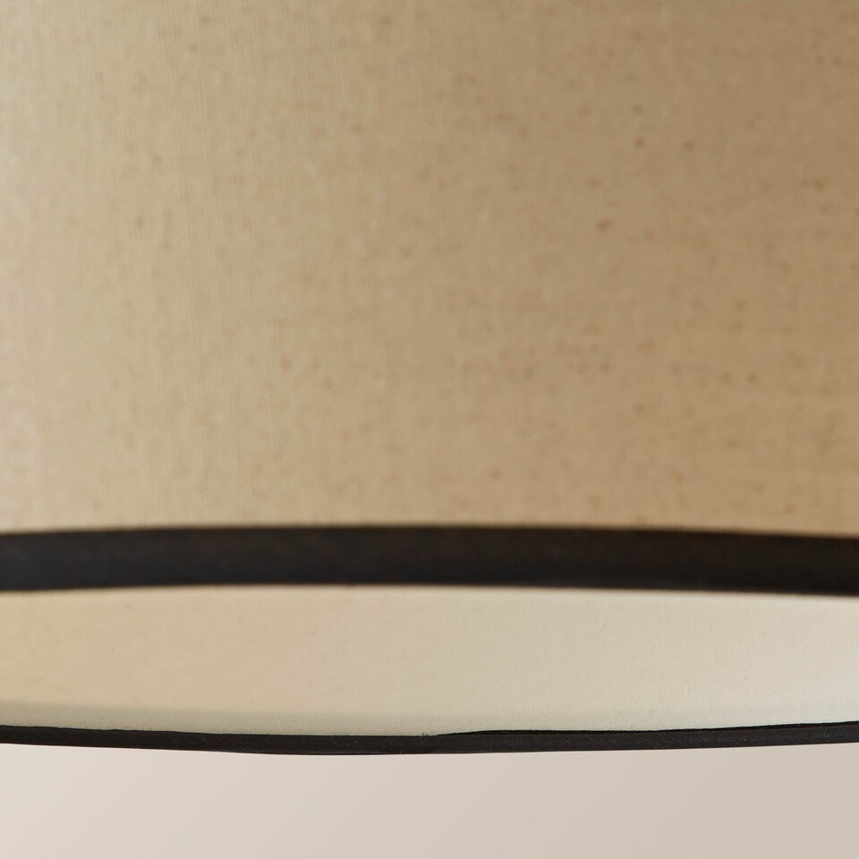 image 1 of ValueLights Aspen Medium Black Trim Tapered Lamp Shade | Black