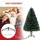 image 7 of HOMCOM 4FT Prelit Artificial Christmas Tree Fiber Optic Xmas Decoration, Green
