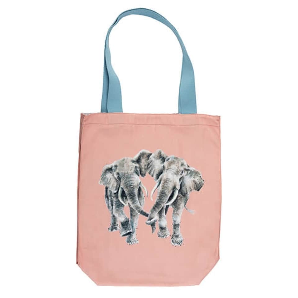 image 1 of Wrendale Designs 'Age Is Irrelephant' Canvas Tote Bag