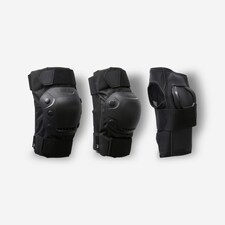 Decathlon Adult 2 x 3-Piece Inline Skate Protection Set Fit500 - Black, Size L