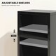 image 6 of HOMCOM Set of 2 CD Storage Units with Adjustable Shelves High Gloss Black