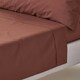 image 1 of Homescapes Chocolate Egyptian Cotton Flat Sheet 200 TC, King Brown | King
