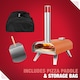 image 9 of George Foreman 12'' Deep Orange Wood Pellet Pizza Oven with Paddle & Carry bag GFWPPO1ORPC