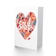image 2 of Soulmate Floral Love Heart Anniversary Valentines Day Card For Her