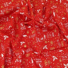 Red 100% Cotton Fabric for Bag Making, Dressmaking, Quilting, 135cm / 53" Wide - per metre