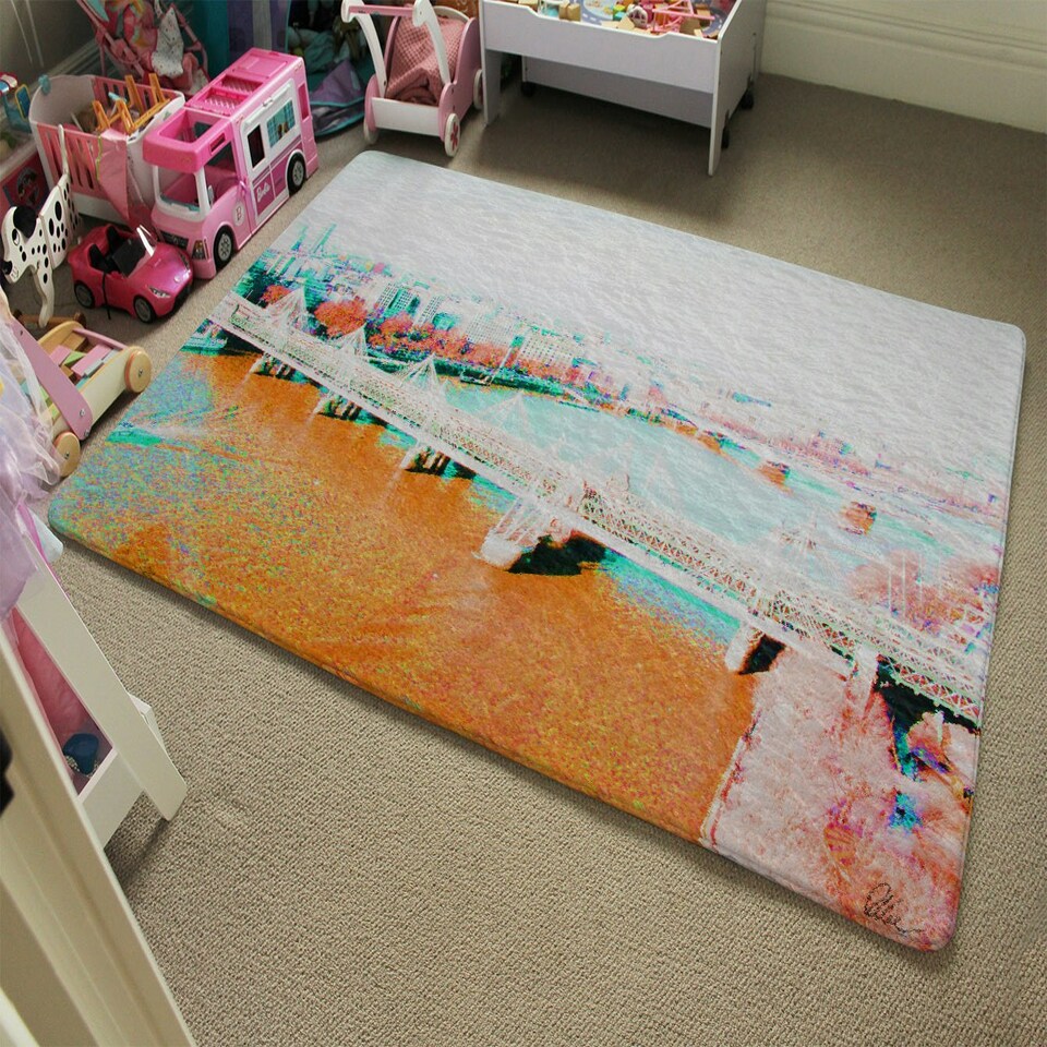 image 1 of LONDON EYE View Orange (Rug) Orange | Large: 140x200cm