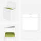 image 2 of Simplehuman 4L Compost Caddy and Food Waste Bin, White Steel