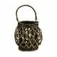 image 2 of Candleholder Grey Brown wicker Glass 29,5 x 24 x 22 cm (6 Units) N/A