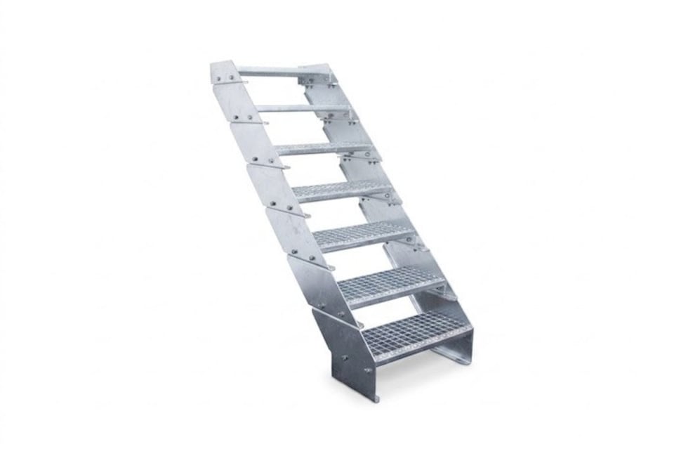 image 1 of The Ramp People Modular Steel Steps 800mm Wide External Staircase for Temporary Buildings