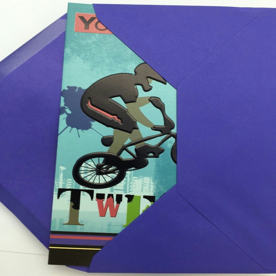image 1 of 12th Birthday Card with Blue Envelope