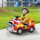image 2 of AIYAPLAY 12V Ride on Fire Truck w/ Siren, Flashing Lights, Red