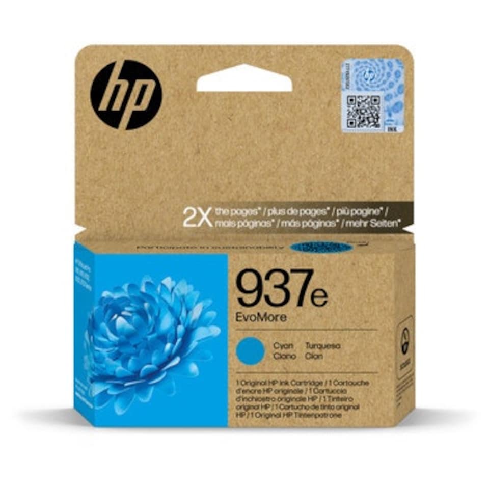 image 1 of HP 937e EvoMore Cyan Ink Cartridge Blue | HP 937e EvoMore Cyan Ink Cartridge