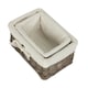 image 3 of Set of 2 Antique Wash Finish Cotton Lined Willow Tray Brown