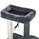 image 8 of PawHut 100cm Cat Tower Condo with House Sisal Scratching Post Perches Grey
