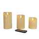 image 1 of Set of 3 Battery Operated Flickering LED Candle Christmas Decoration with Timer