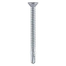Timco - Wing-Tip Self-Drilling Screws - Countersunk - PH - For Timber to Light Section Steel - Zinc (Size 4.8 x 38 - 260 Pieces)