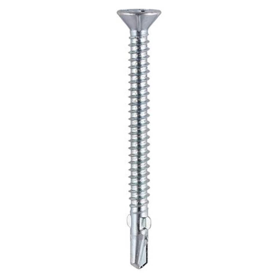 image 1 of Timco - Wing-Tip Self-Drilling Screws - Countersunk - PH - For Timber to Light Section Steel - Zinc (Size 4.8 x 38 - 260 Pieces)
