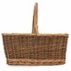 image 3 of Rectangular Unpeeled Willow Shopping Basket Brown | Brown | M