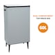 image 1 of 60L Dual Compartment Grey Kitchen Waste Bin with Press Top Lid