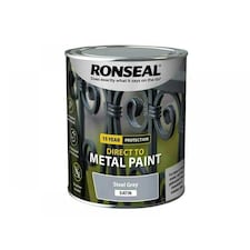 Direct to Metal Paint Steel Grey Satin 750ml - RSLDTMSGS750