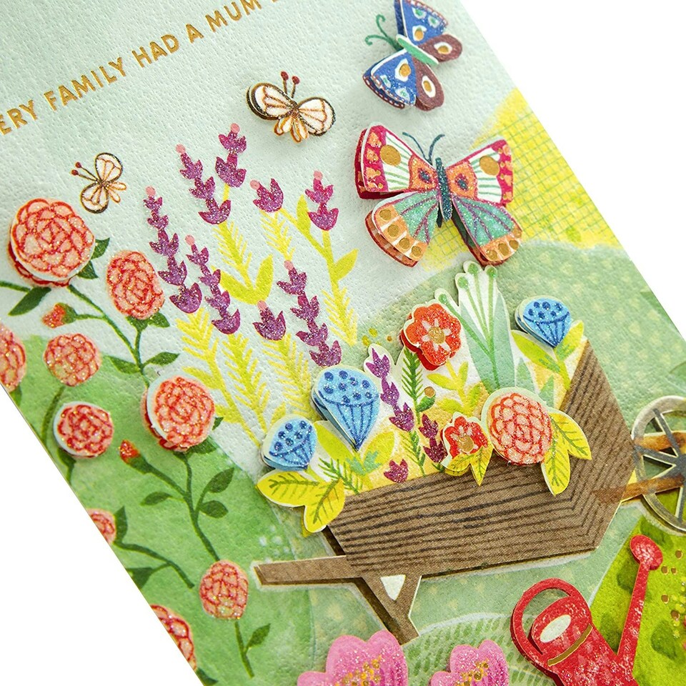 image 1 of 3D Effect Colourful Garden 'Signature' Collection Design Mother's Day Card
