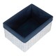 image 2 of Large Paper Rope Rectangular Storage Basket with Navy Blue Cotton Lining | Blue | Blue | L