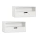 image 1 of Nightstand with 1 Drawer and 1 Shelf 17.7x9.8x8.7 inch Load Capacity 20 kg  NKD03-WX2 - White