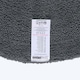 image 3 of Homescapes Luxury Reversible Round Bath Mat - Grey Grey