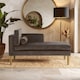 image 1 of Interiors by Premier Grey Velvet and Left Arm Chaise Longue, Comfortable Upholstered Arm Chaise Lounge for Home, Office