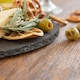 image 5 of Argon Tableware Round Slate Serving Platter - 33cm Grey