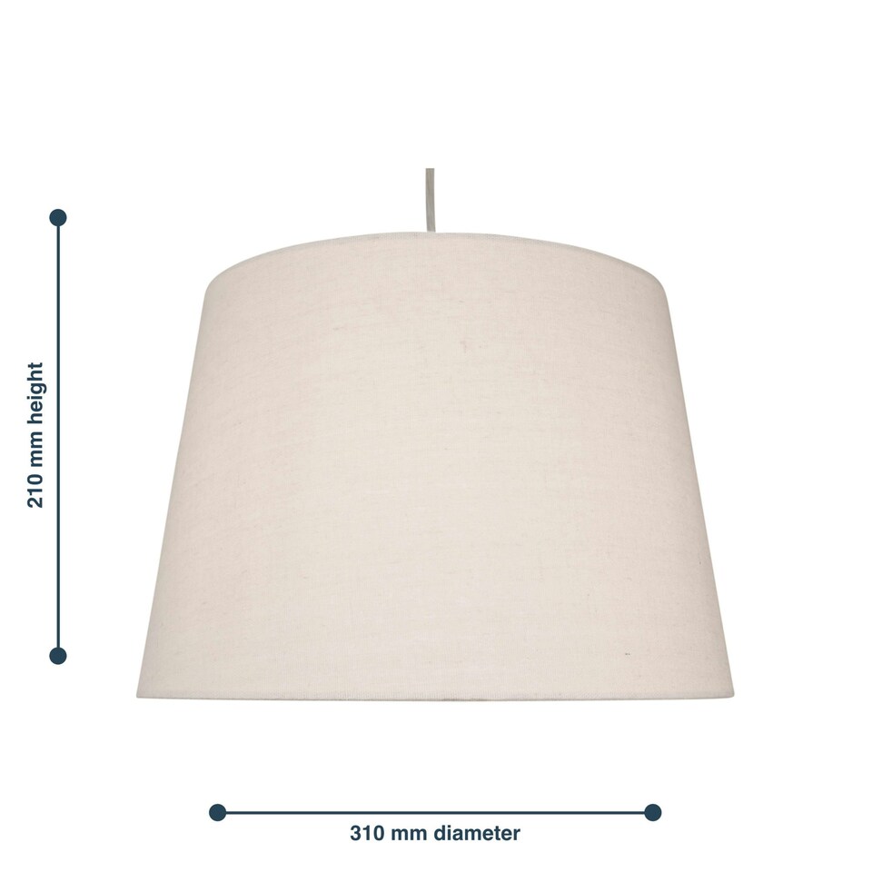 image 1 of Linen - Natural Linen 31cm Lightshade for Pendant or Lamp Brown